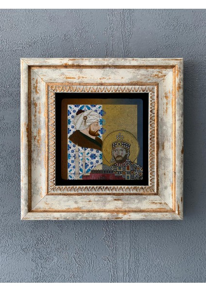 Decor Çerçeveli Taş Duvar Dekoru 20 x 20 cm CDD1-40-123