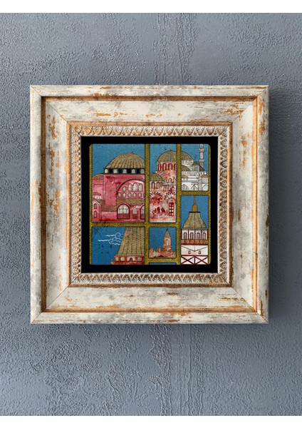 Decor Çerçeveli Taş Duvar Dekoru 20 x 20 cm CDD1-40-514