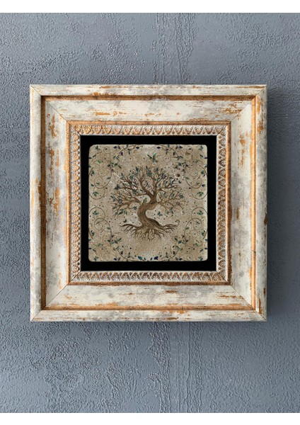 Decor Çerçeveli Taş Duvar Dekoru 20 x 20 cm CDD-40-540