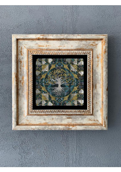 Decor Çerçeveli Taş Duvar Dekoru 20 x 20 cm CDD-40-541
