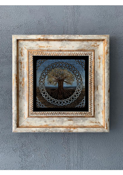 Decor Çerçeveli Taş Duvar Dekoru 20 x 20 cm CDD-40-544