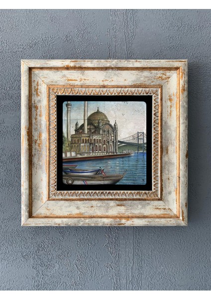 Decor Çerçeveli Taş Duvar Dekoru 20 x 20 cm CDD1-40-513