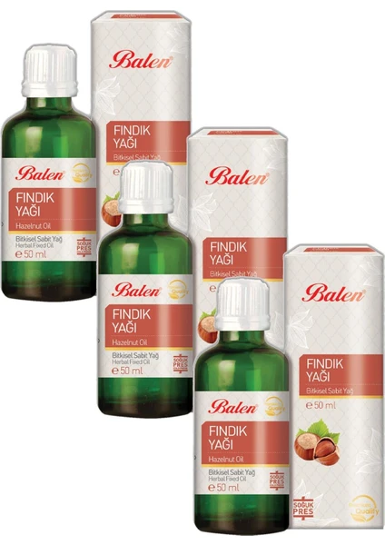 Fındık Yağı Soğuk Pres 50 ml x 3