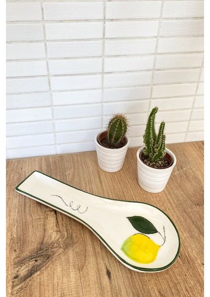 Kirli Kaşıklık Limon Desen El Dekoru