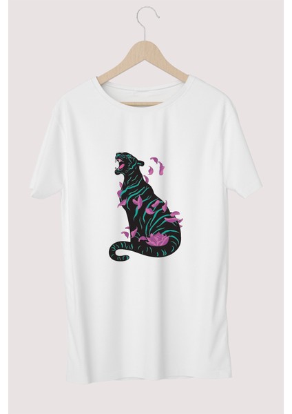 Panther Baskılı Erkek T-Shirt