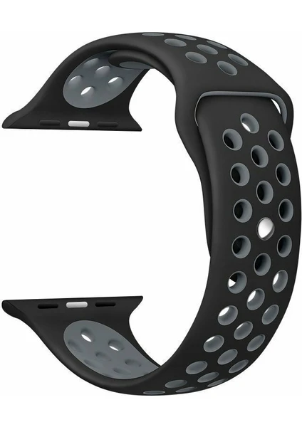 Apple Watch Uyumlu Se 44MM Spor Kordon 44 mm Kayış Siyah - Gri