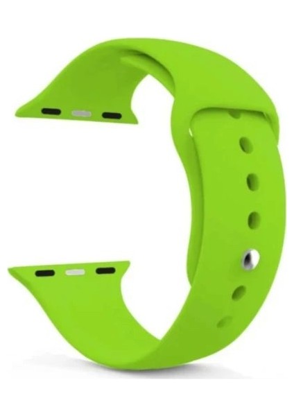 Apple Watch Uyumlu 38MM Silikon Kordon 38 mm Kayış Seri 1-2-3 Yeşil