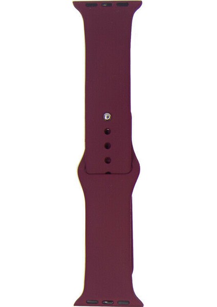 Apple Watch Uyumlu 38MM Silikon Kordon 38 mm Kayış Seri 1-2-3 Bordo