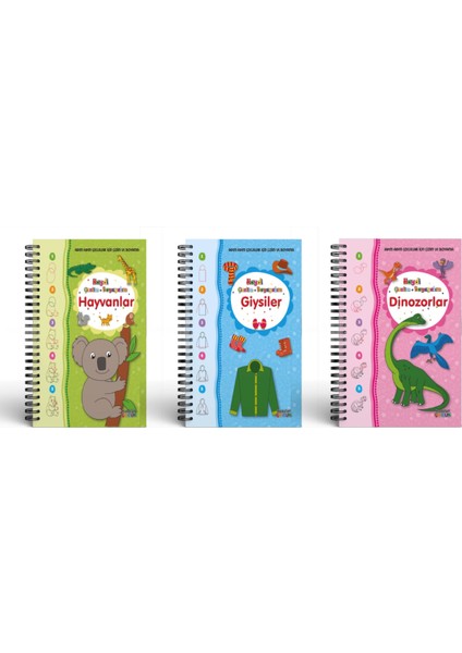 Spiralli Haydi Çizelim Boyayalım Serisi 10 Kitap Önce Çiz Sonra Boya