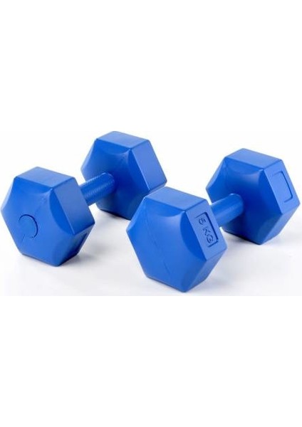 Dambıl 2 kg x 2 Adet Plastik Dambıl 1 Çift Dumbell Seti