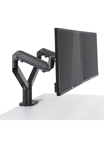 STD7080G 10"-27" Amortisörlü Çok Yönlü Vesa Monitör Tutucu Çift Kol