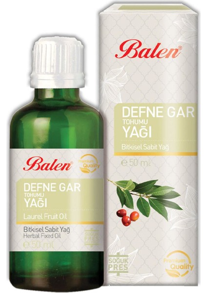 Defne Gar Tohumu Yağı Soğuk Pres 50 ml 2'li