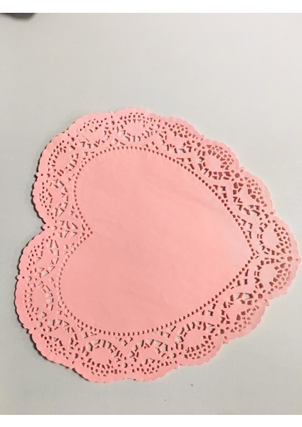 Doğumgüncü Pasta Altlığı Kalp 24'lü Pembe