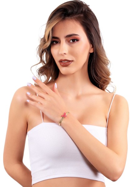 Kadın Altın Renk Kaplama Kelebek Simgeli Bileklik modelleri