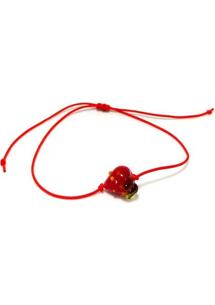 Çilekli Cam Bileklik
