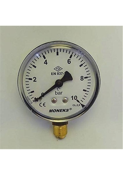 Q63 0-10 Bar Alttan Çıkışlı 1/4'' Bağlantı Manometre