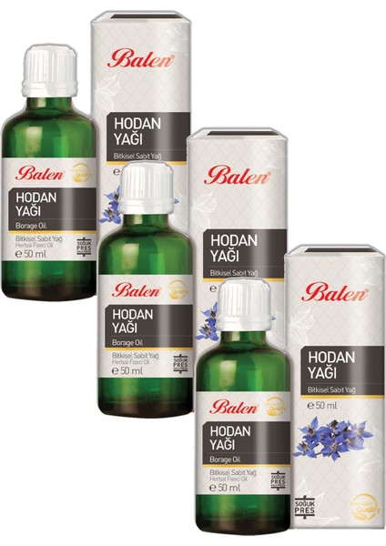 Hodan Yağı Soğuk Pres 20 ml x 3