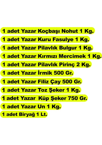 Ramazan Paketi 11 Parça 10,75 kg fiyatları