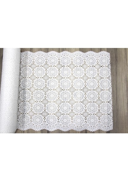 Pvc Dantel Kaymaz Raf Dolap ve Çekmece Örtüsü DANTEL-09PAPATYA