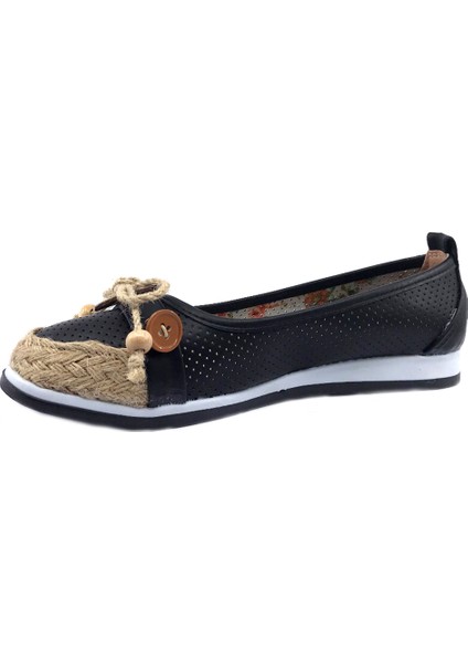 Ayakkabımood White Line Siyah Rahat Günlük Bayan Babet modelleri