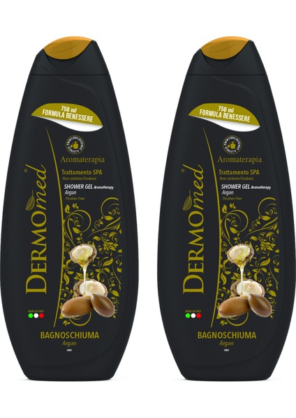Bitki Özlü Duş Jeli Argan Yaglı Paraben ve Sls Içermez 2 x 750 ml Set