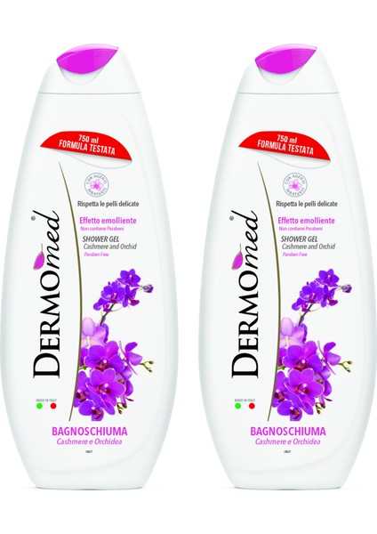 Bitki Özlü Duş Jeli Paraben ve Sls Içermez Kaşimir ve Orkide 2 x 750 ml Set.