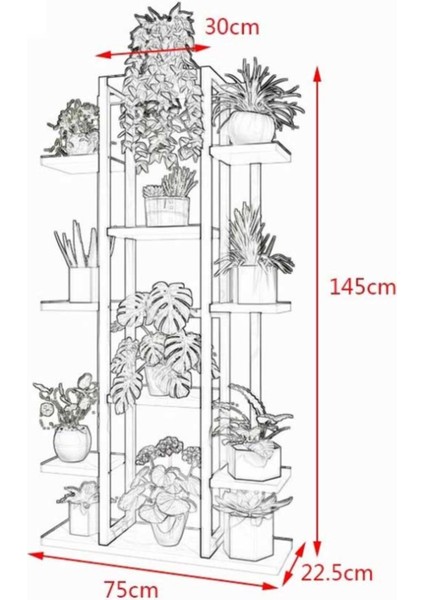 Mion Saksılık Çiçeklik Saksı Rafı fiyatları