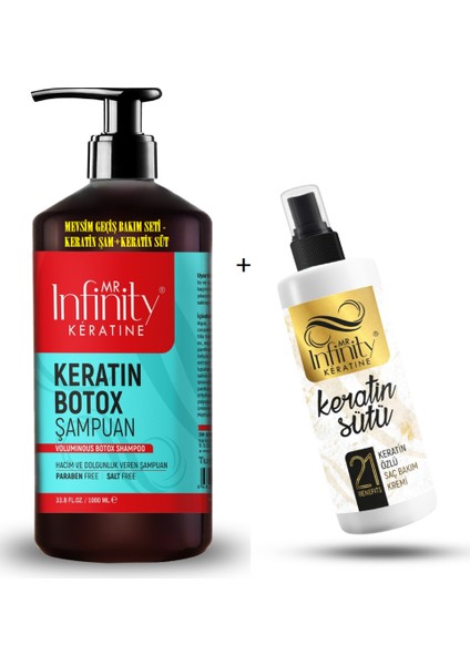 Infinity Exp Keratin Botox Şampuan 1000ML + Keratin Milk 250ML