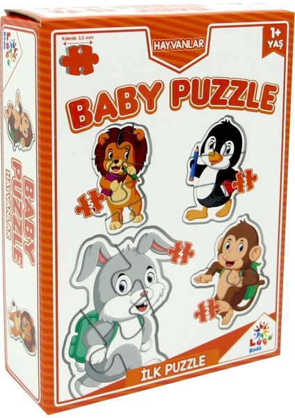LC7225 Baby Puzzle Hayvanlar Turuncu Kutu
