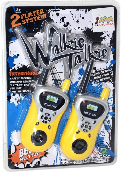 Asya Oyuncak 7732 Kartela Telsiz - Walkie Talkie