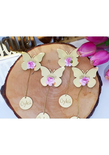 30 Adet Askılık Isimlikli Kelebek Kız Bebek Şekeri fiyatları