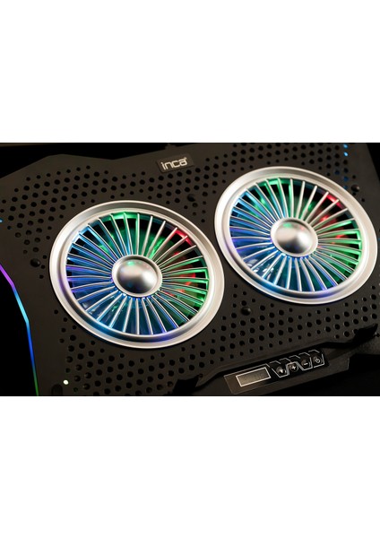 INC-607 Gms Arrax Iı 2x RGB Fan 10"-18" Gaming Notebook Soğutucu