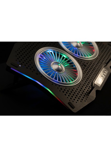 INC-607 Gms Arrax Iı 2x RGB Fan 10"-18" Gaming Notebook Soğutucu