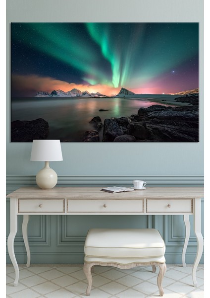 Kutup Işıkları, Dekoratif Kanvas Tablo, Kafe ve Bürolara Uygun fiyatları