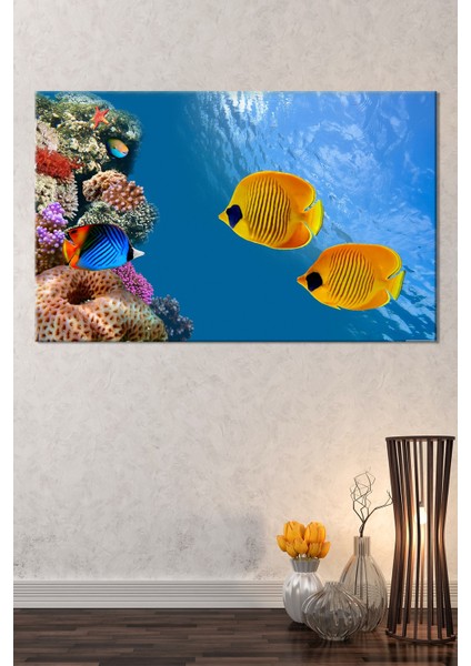 Akvaryum Süs Balıkları,dekoratif Kanvas Tablo, Kafe ve Büro Tablosu