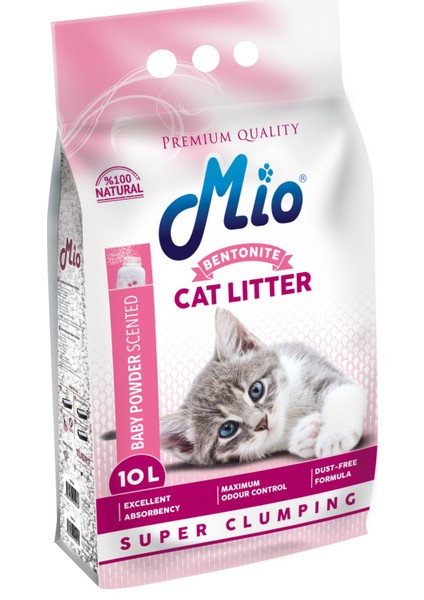 10 Lt Pudra Kalın Bentonit Kedi Kumu