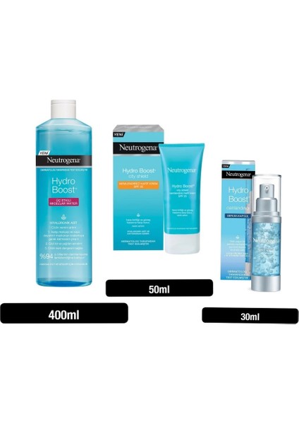 Hydro Boost Makyaj Temizleme Suyu+ Krem+ Serum Cilt Bakım Seti