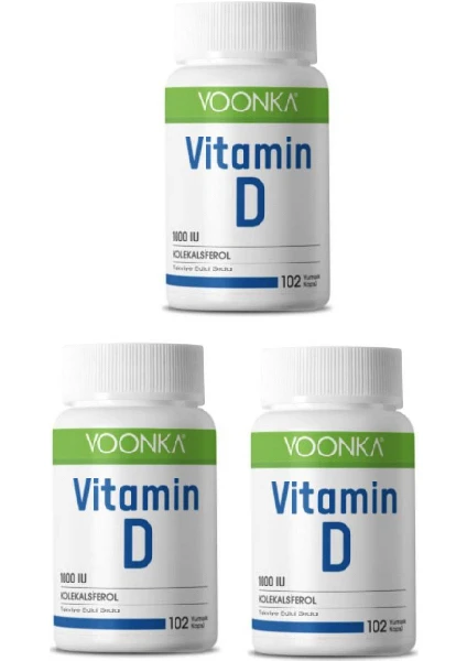 D Vitamini 1000 Iu 102 Kapsül X3 Adet