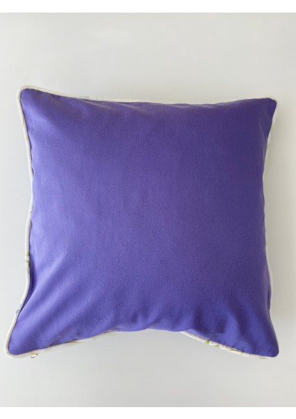 Spring Purple Pamuk Keten Yastık Kırlent