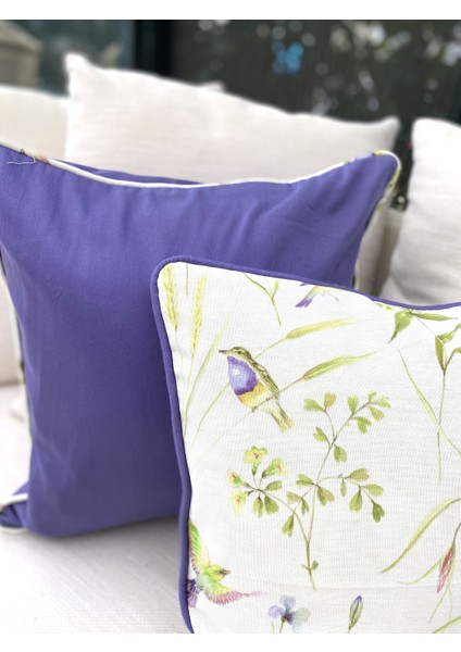Spring Purple Pamuk Keten Yastık Kırlent modelleri