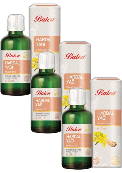 Hardal Yağı Soğuk Pres 50 ml x 3