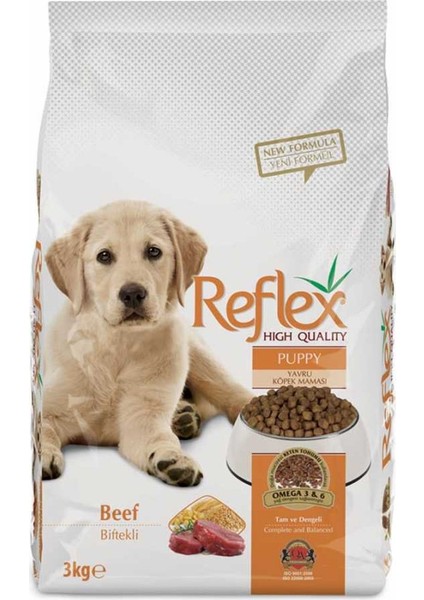 Biftekli Büyük Irk Yavru Köpek Maması 3 kg 2'li Set Idili