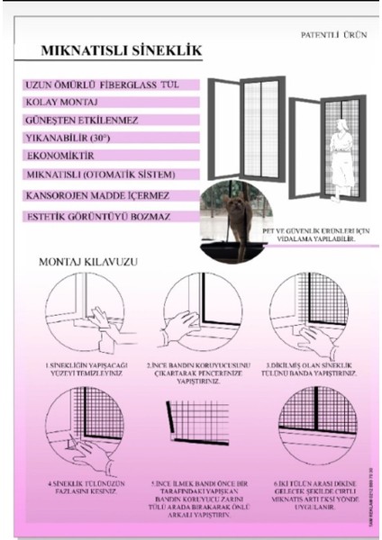 Pet   Kapı Sinekliği    Evcil Hayvan   Sineklik Pratik Yıkanabilir Montajı Kolay  En :73:93 Boy 60 :220