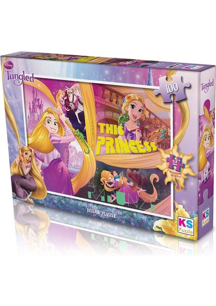 Disney Rapunzel Tangled Lisanslı Kutulu Puzzleyapboz 100 Parça