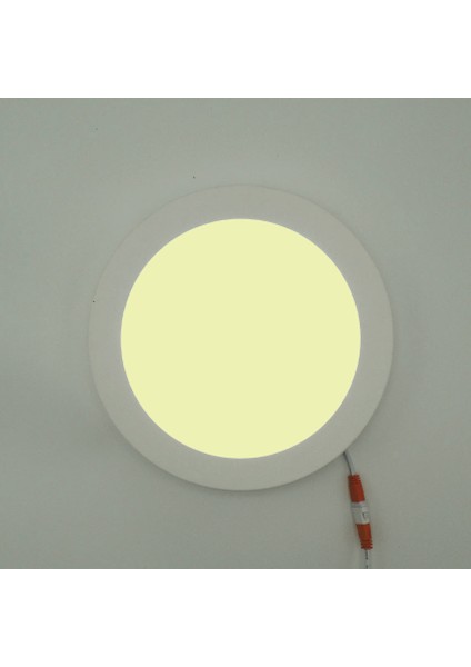 Yuvarlak Sıva Üstü 20 Watt LED Panel Armatür Trafolu Beyaz Gün