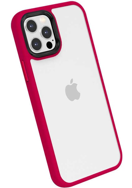 - Apple iPhone 12 Pro - Kılıf Parmak İzi Yapmayan Parlak Cann Kapak - Kırmızı
