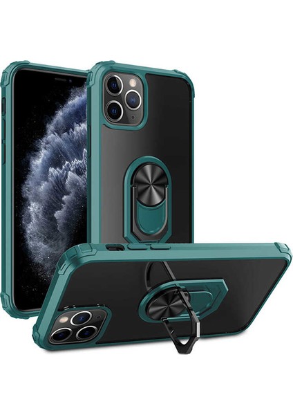 Apple iPhone 11 Pro Max Airbagli Yüzüklü Ultra Koruyucu Silikon Kılıf
