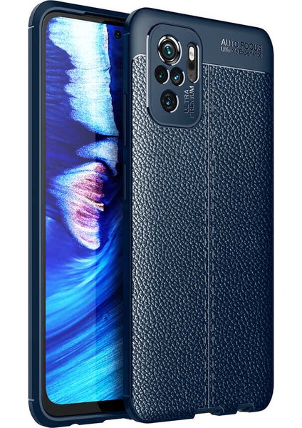 - Xiaomi Redmi Note 10 - Kılıf Auto Focus Karbon Niss Silikon Kapak - Lacivert
