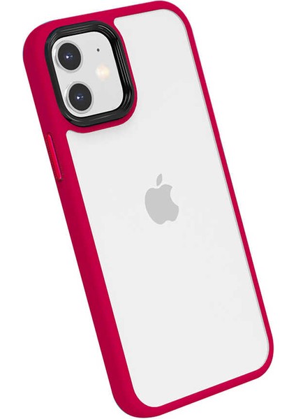 - Apple iPhone 12 - Kılıf Parmak İzi Yapmayan Parlak Cann Kapak - Kırmızı