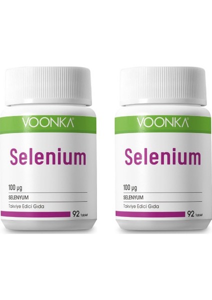 Yetişkinler Için Selenyum Takviyesi 100 Mcg 92 Tablet X2 Adet